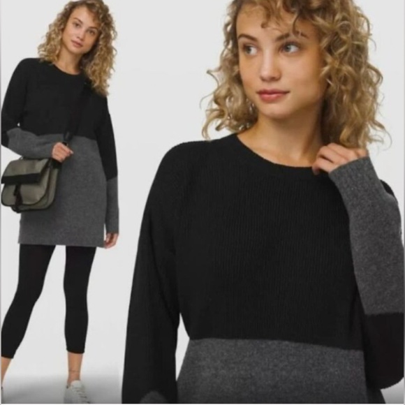 lululemon athletica Dresses & Skirts - Lululemon restful intention wool / cashmere blend sweater dress size 10